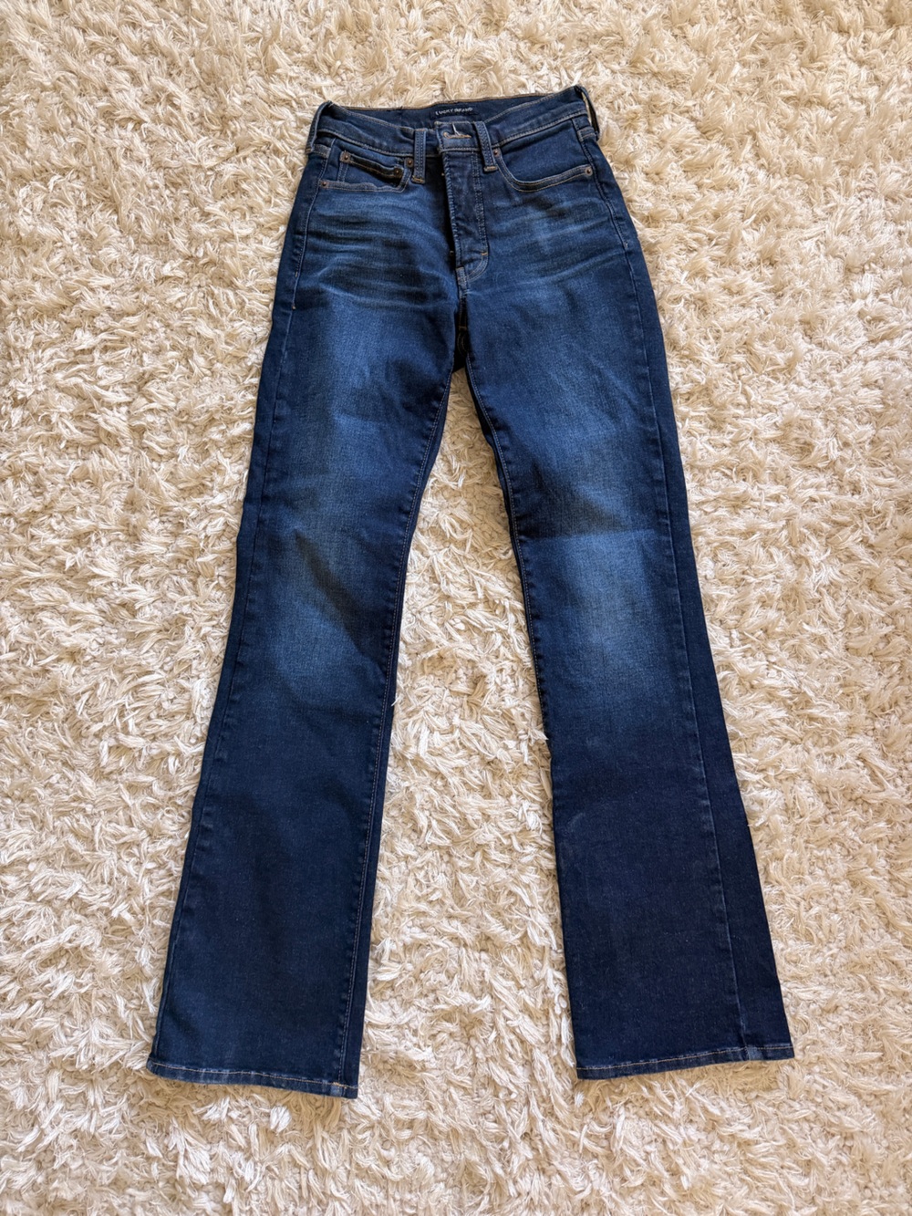 Lucky Brand Dark Blue Womens Bootcut Jeans - Classic Stretch Denim